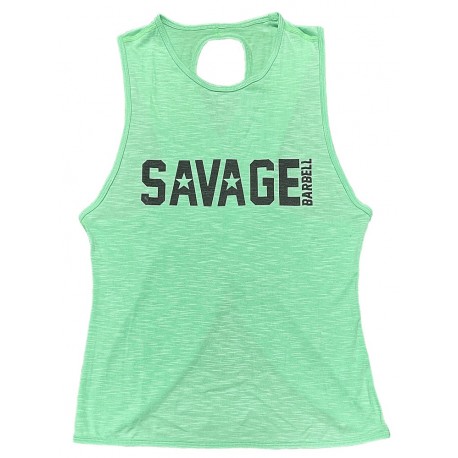 SAVAGE BARBELL - Tank Mujer "Crossback - Sea Foam"