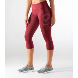 VIRUS - ECo34 | Stay Cool - Dark Berry Crop Compression Leggings