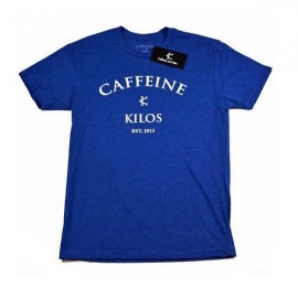 CAFFEINE & KILOS - Camiseta Hombre "Arch Logo" - Azul