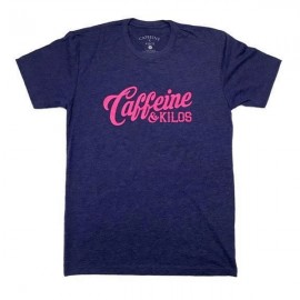 CAFFEINE & KILOS - Camiseta Hombre "Script Logo" - Storm