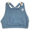 SAVAGE BARBELL - Top -"Sports Bra 6 Strap- High Chest "Blue Steel"