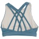 SAVAGE BARBELL - Top -"Sports Bra 6 Strap- High Chest "Blue Steel"