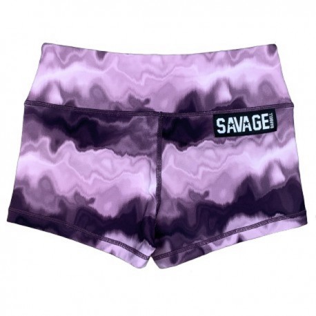 SAVAGE BARBELL - Women Booty Short "Purple Hippie"