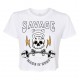 SAVAGE BARBELL - Crop TEE "MAKE IT HURT" white