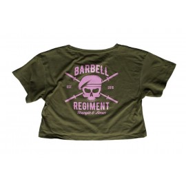 BARBELL REGIMENT -THE DUTY ARMY GREEN - Cross-Training Crop Top