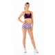 THE BARBELL CARTEL - Short femme Comp 2.5" CHECKER ORCHID"