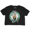 THE BARBELL CARTEL - Woman CROP TEE "BEAN TOWN" BLACK