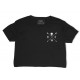 THE BARBELL CARTEL - Woman Tee " "Skull and Arrow  CROP" Black