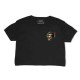 THE BARBELL CARTEL - Woman Crop Tee "WILD CAT " BLACK