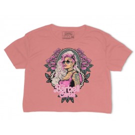 THE BARBELL CARTEL - T-shirt Femme "BAR-B "Crop Tee DESERT PINK