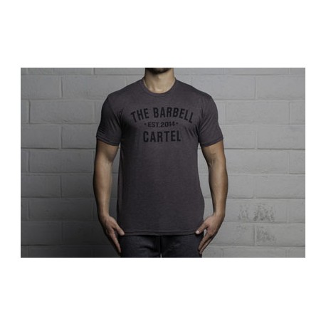 drwod_t-shirt_homme_the_barbell_cartel_fitness_classic_logo_gris_front